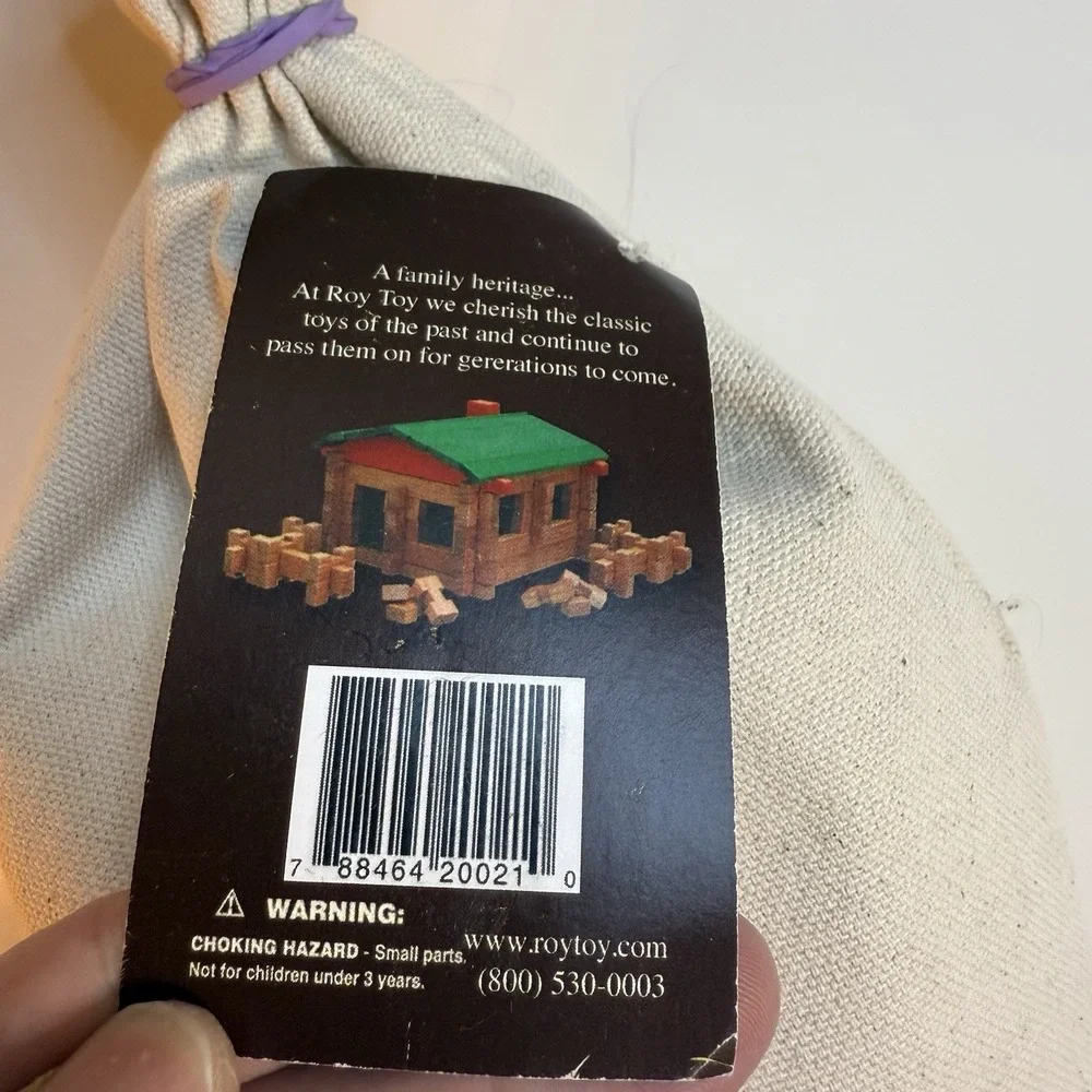 The Homeplace Log Cabin Playset Roy Toy 70 pcs canvas carry‎ bag